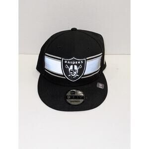 9Fifty New Era NFL Oakland Las Vegas Raiders Black Silver Snapback Hat